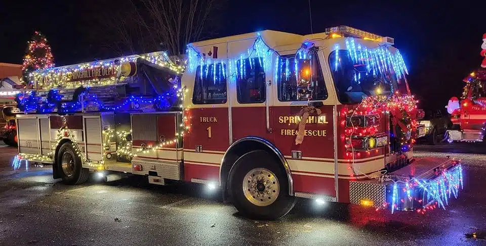 Decked out for the Christmas Parade